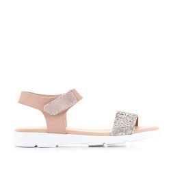 sandàlies Redlove color cuir amb tira de velcro agafada al turmell - Querol online