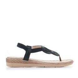 Sandàlies planes You Too amb semifalca i adorn frontal - Querol online