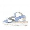 Sandalias planas Zen azules con doble tira delantera