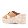 Sandalias plataformas Redlove con doble tira cruzada y marrones claro