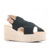 Sandalias plataformas Redlove con doble tira negra y cogida al tobillo