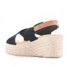 Sandalias plataformas Redlove con doble tira negra y cogida al tobillo
