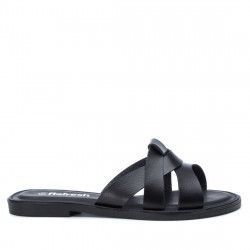 Sandalias planas Refresh 072247 negras - Querol online