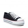 Zapatillas lona Refresh con plataforma negras