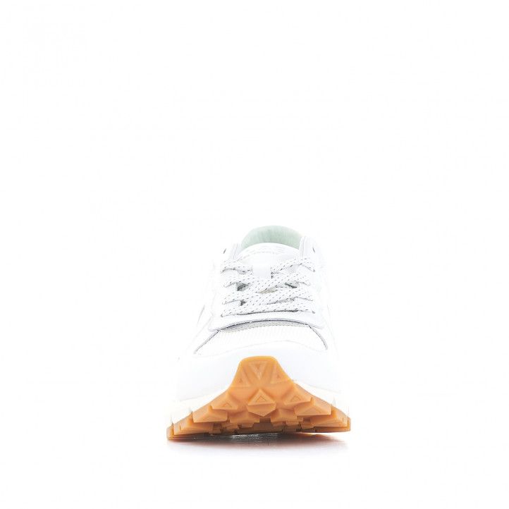 Zapatillas deportivas CLAE blancas con interior verde claro - Querol online