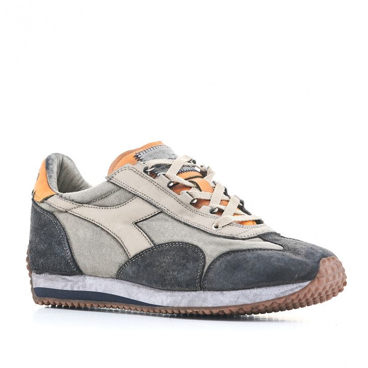 Zapatillas deportivas Diadora con combinación de grises y amarillo - Querol online