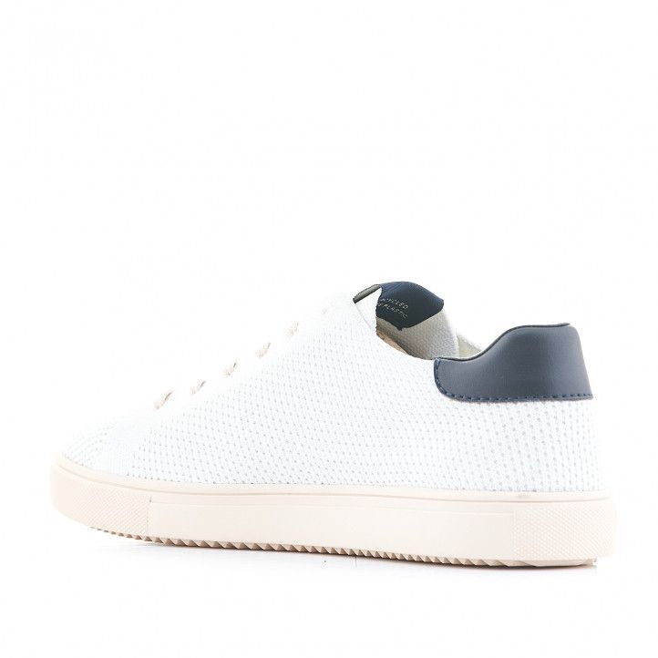 Zapatos sport CLAE blancas con parte trasera azul - Querol online