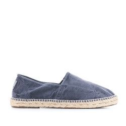 Alpargatas NATURAL WORLD azules con suela de esparto - Querol online