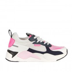 Zapatillas deportivas Sweden Klë blancas con partes negras y rosas - Querol online