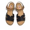 Sandalias planas Mustang de suela de goma en combinaciones negro y color cuero