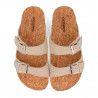 Sandalias plataformas Gioseppo en forma de bio y color taupe