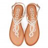 Sandalias planas Gioseppo trenzada blanca