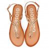 Sandalias planas Gioseppo trenzada color oro
