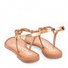 Sandalias planas Gioseppo trenzada color oro