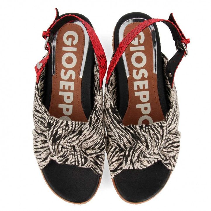 Sandalias plataformas Gioseppo con print de cebra nevele - Querol online