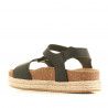 Sandalias plataformas Owel negras con plataforma y doble cuerda