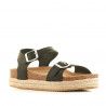 Sandalias plataformas Owel negras con plataforma y doble cuerda