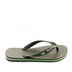 chanclas Ipanema negras con línea amarilla y verde - Querol online