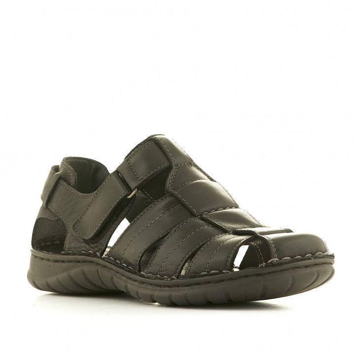 Sandàlies Walk & Fly negres tancades - Querol online