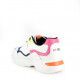 Zapatillas deporte MustangKids blancas con detalles en rosa, amarillo, azul y naranja - Querol online