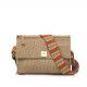 bolsos Maria Mare beige en formato bandolera con asas multicolores - Querol online