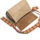 bolsos Maria Mare beige en formato bandolera con asas multicolores - Querol online