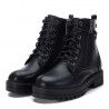 Botines Xti negros de cordones con cremallera lateral