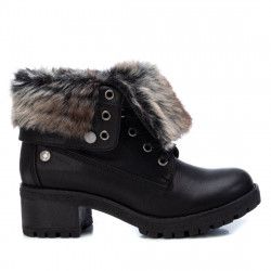 Botins de taló Refresh negres de cordons amb pèl interior - Querol online