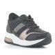 Zapatillas deporte K-TINNI negras con detalles metalizados y cuña - Querol online