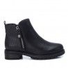 Botins Xti negres de dues textures i cremallera lateral