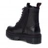 Botines plataforma Xti negros de cordones con detalles rojos