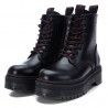 Botines plataforma Xti negros de cordones con detalles rojos