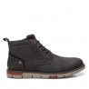 Botines Refresh marron osucro con cordones y cremallera lateral