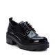 Zapatos tacón Xti negros de cordones con estampado interior - Querol online