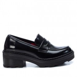 Zapatos tacón Xti negros con estampado interior tipo mocasín - Querol online
