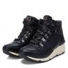 Botines plataforma Xti negros con cordones y suela blanca