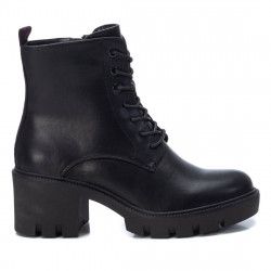 Botins de taló Xti negres amb sola dentada i cordons - Querol online