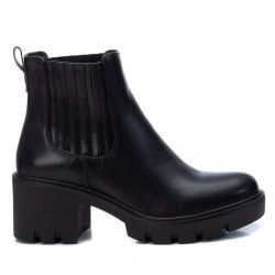 Botines tacón Xti negros con suela track - Querol online