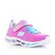 Zapatillas deporte Skechers rosas de luces con corodnes elásticos - Querol online