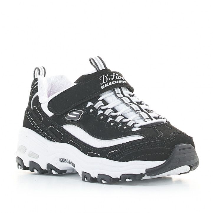 Sabatilles esport Skechers negres i blanques d'lites crowd appeal amb crdons i velcro - Querol online