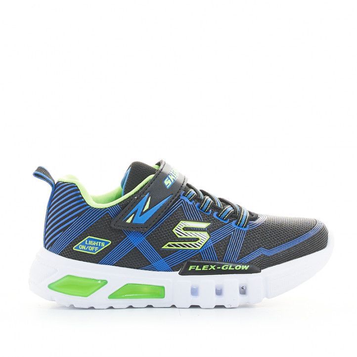 Zapatillas deporte Skechers flex glow azules con luces