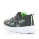 Zapatillas deporte Skechers negras y verdes estampadas flex-glow con luces - Querol online