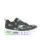 Zapatillas deporte Skechers negras y verdes estampadas flex-glow con luces - Querol online