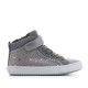 Botins Geox gris platejat amb cordons, velcro i cremallera - Querol online