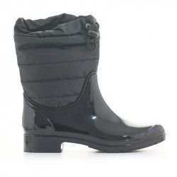 Botas agua You Too negras de caña media y acolchada