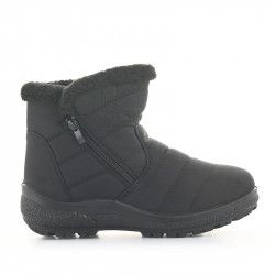 Botines planos You Too negros de caña baja acolchados con pelo interior - Querol online