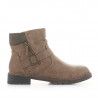 Botins plans Owel arusha marrons amb sivella i cremallera decoratives