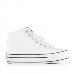 Botines plataforma Mustang blancos de polipiel con plataforma - Querol online