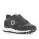 Zapatillas deportivas ECOALF negras de cordones con suela blanca y detalle plateado - Querol online