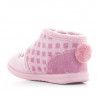 Zapatillas casa Vul·ladi rosas cerradas con dibujo de gatito